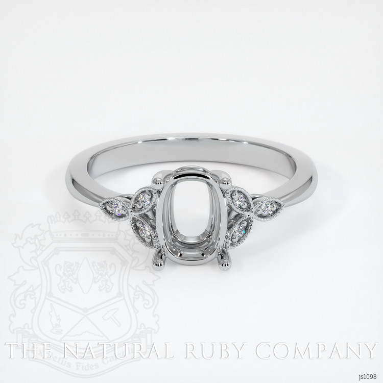 18K White Gold Antique Style Ring Setting