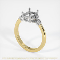 14K White & Yellow Antique Style Ring Setting Video
