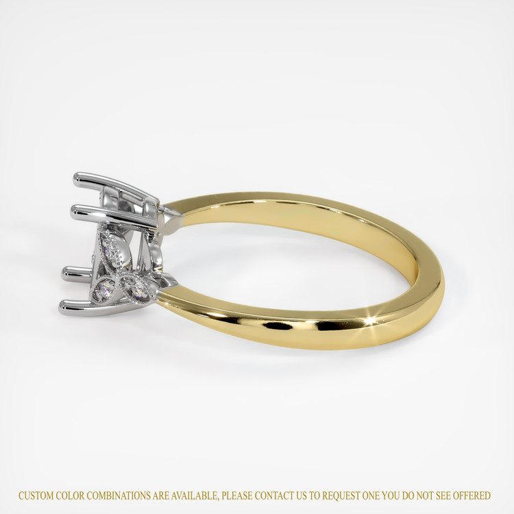 18K White & Yellow Antique Style Ring Setting