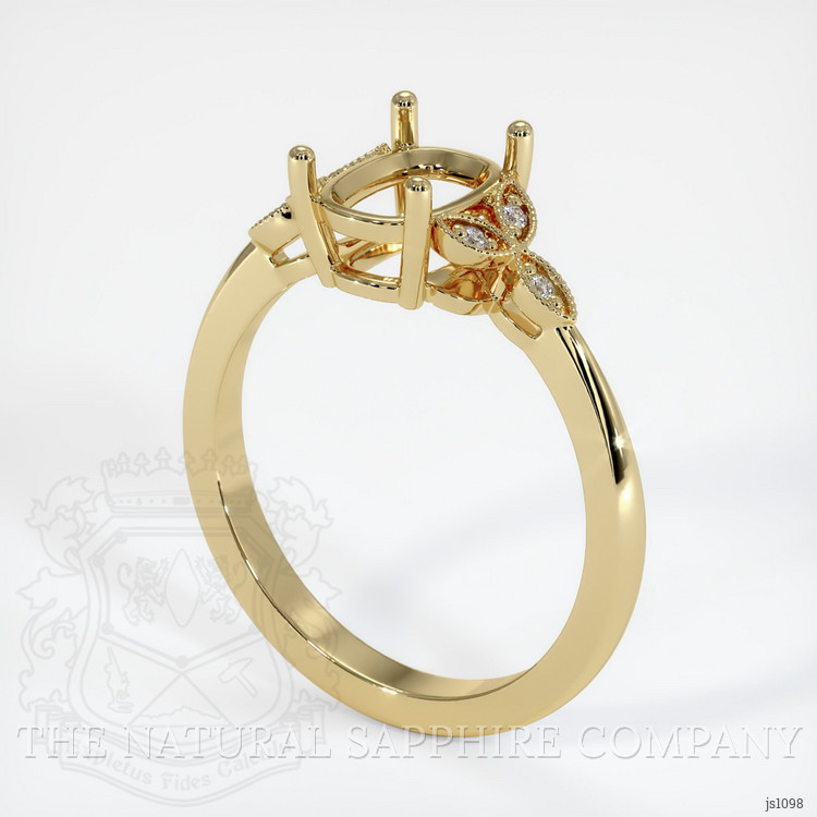 10K Yellow Gold Antique Style Ring Setting