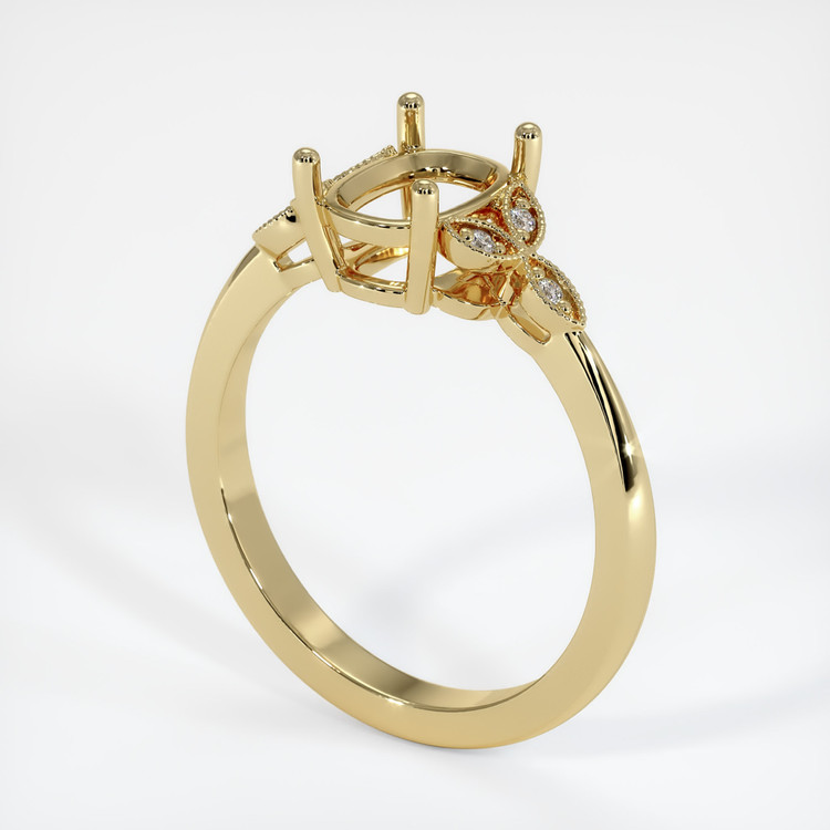 14K Yellow Gold Antique Style Ring Setting