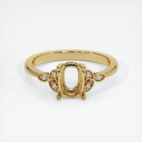 14K Yellow Gold Pave Ring Setting Image