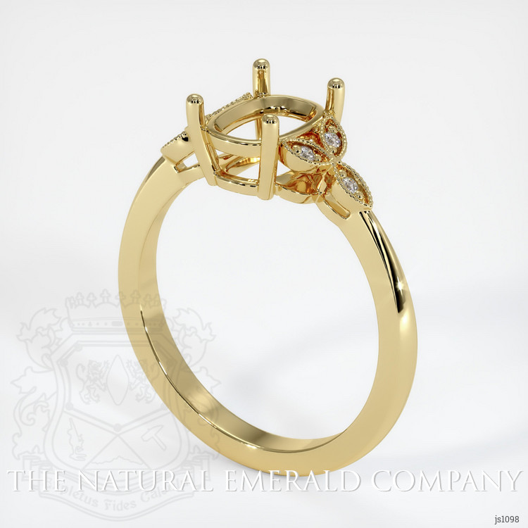 18K Yellow Gold Pave Ring Setting