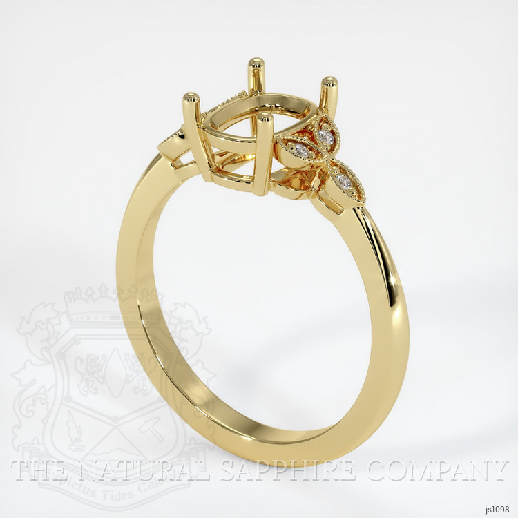 18K Yellow Gold Antique Style Ring Setting
