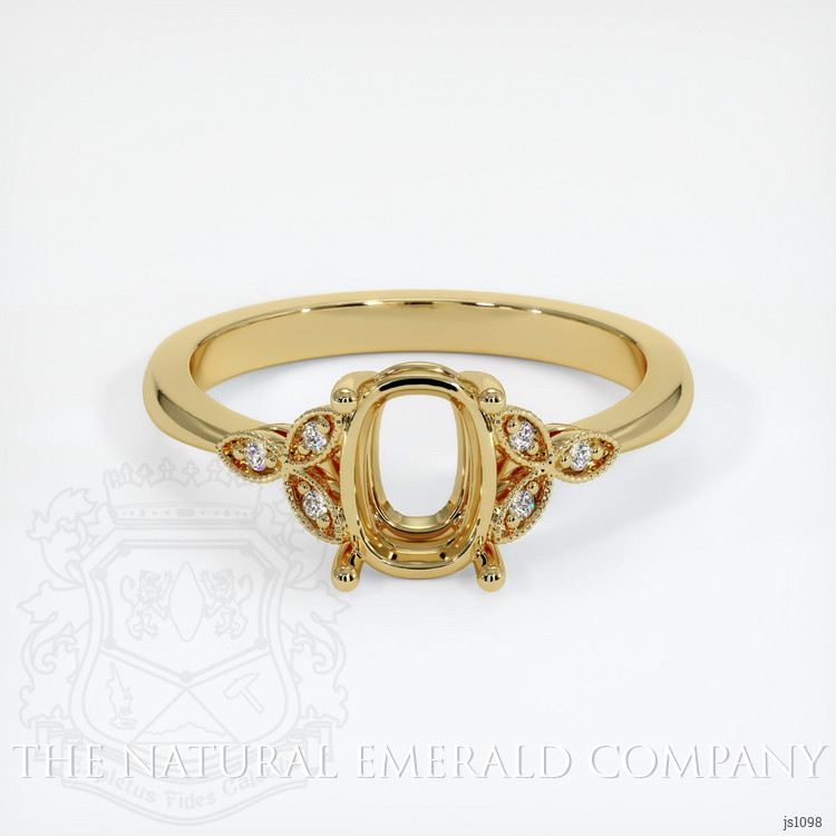 18K Yellow Gold Pave Ring Setting