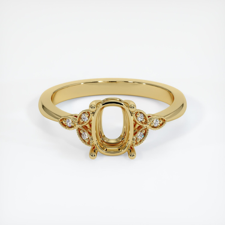 18K Yellow Gold Pave Ring Setting