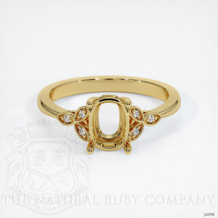 18K Yellow Gold Pave Ring Setting