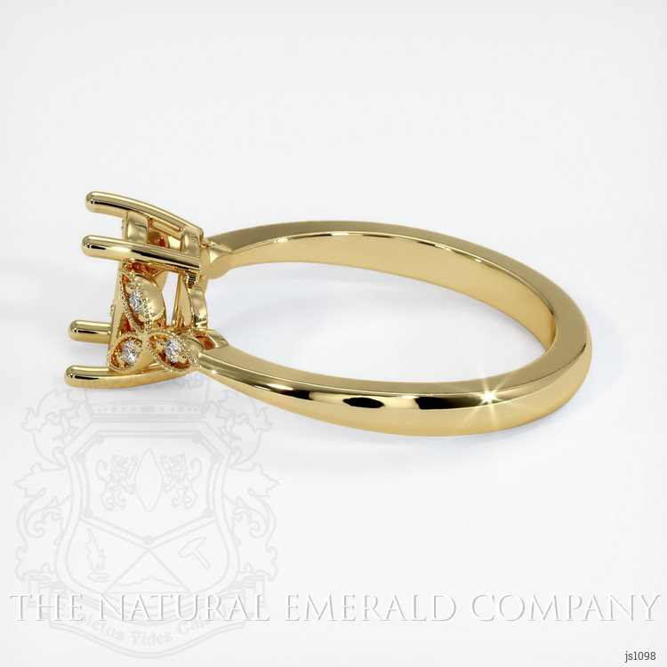 18K Yellow Gold Pave Ring Setting