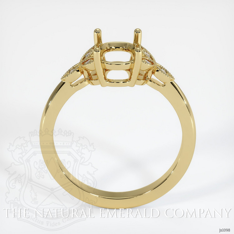 18K Yellow Gold Pave Ring Setting