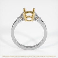 14K Yellow & White Pave Ring Setting Image