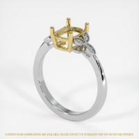 18K Yellow & White Antique Style Ring Setting Video