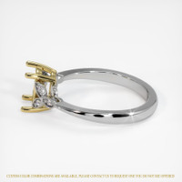 18K Yellow & White Antique Style Ring Setting Image