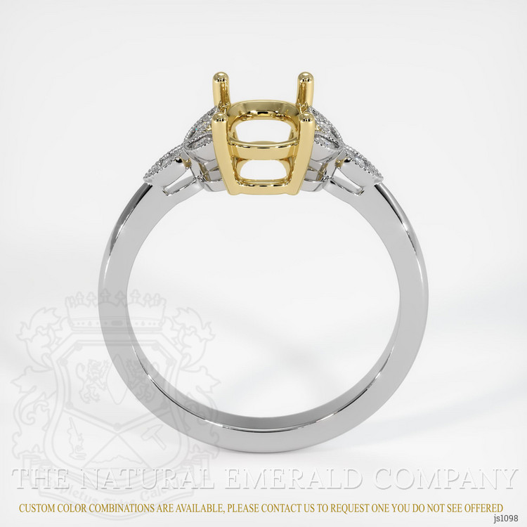 18K Yellow & White Antique Style Ring Setting