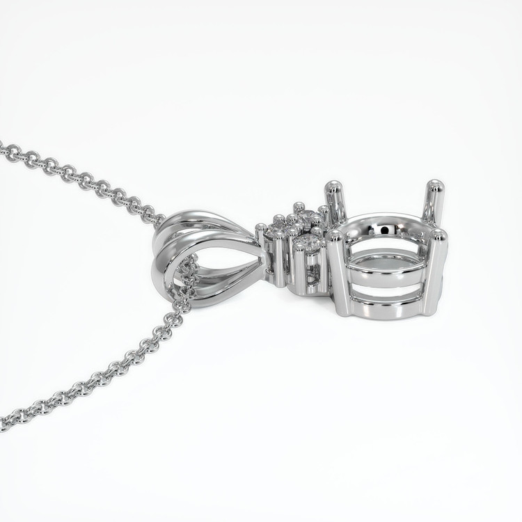 Platinum 950 Accent Stones Pendant Setting