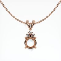 14K Rose Gold Accent Stones Pendant Setting Video