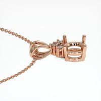 14K Rose Gold Accent Stones Pendant Setting Image
