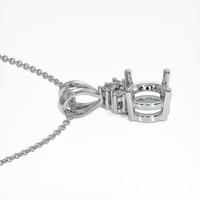 10K White Gold Accent Stones Pendant Setting Image
