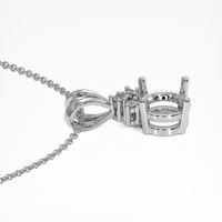 14K White Gold Accent Stones Pendant Setting Image