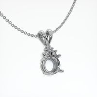 18K White Gold Accent Stones Pendant Setting Image