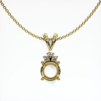 10K Yellow Gold Accent Stones Pendant Setting Video