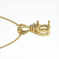 10K Yellow Gold Accent Stones Pendant Setting Image
