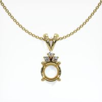 14K Yellow Gold Accent Stones Pendant Setting Video