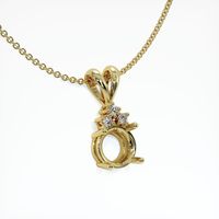 14K Yellow Gold Accent Stones Pendant Setting Image