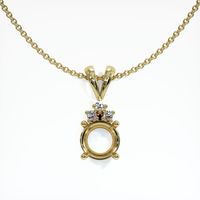 18K Yellow Gold Accent Stones Pendant Setting Video