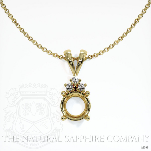  Emerald Pendant 1.20 Ct. 18K Yellow Gold