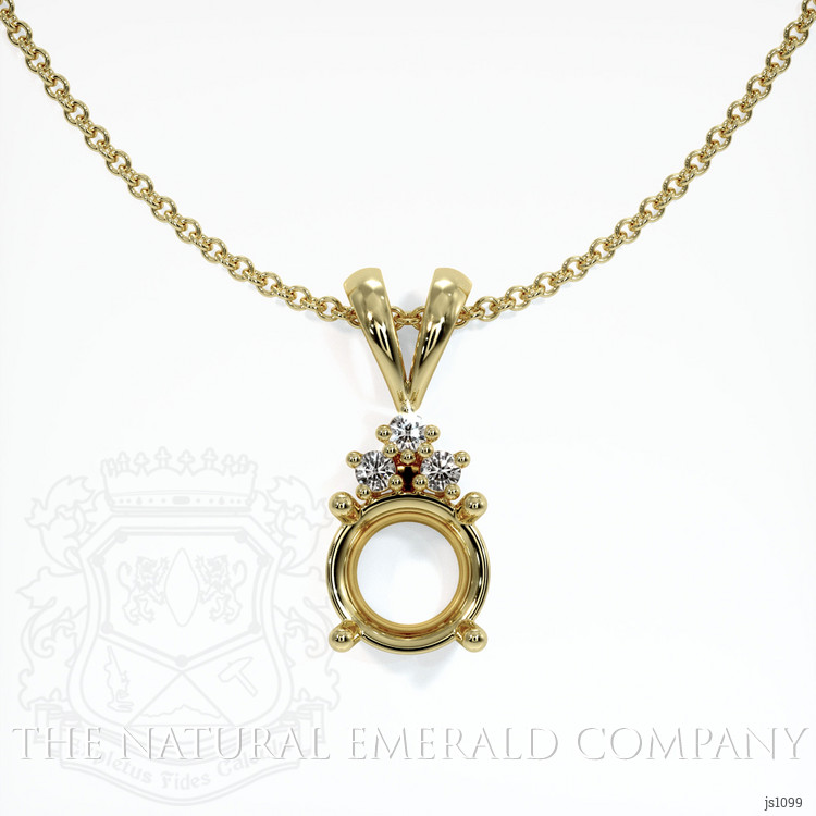  Emerald Pendant 0.99 Ct., 18K Yellow Gold