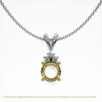 14K Yellow & White Accent Stones Pendant Setting Video