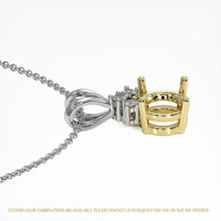14K Yellow & White Accent Stones Pendant Setting Image