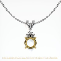 18K Yellow & White Accent Stones Pendant Setting Video