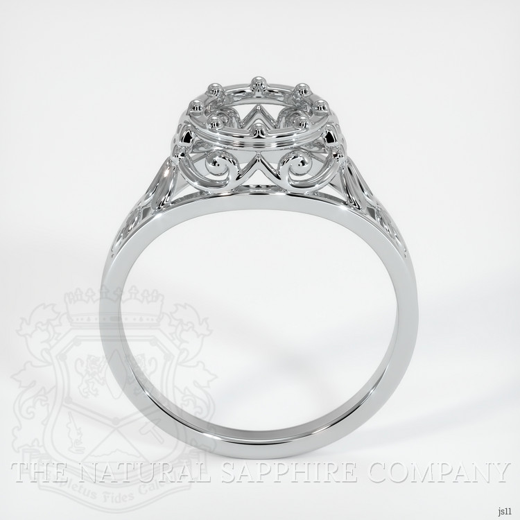 10K White Gold Antique Style Ring Setting