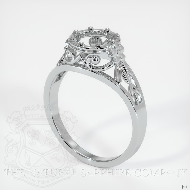 14K White Gold Antique Style Ring Setting