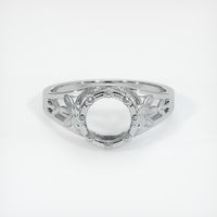 14K White Gold Antique Style Ring Setting Image