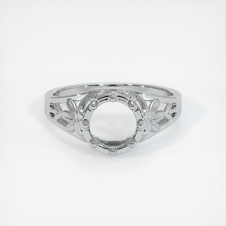 14K White Gold Antique Style Ring Setting