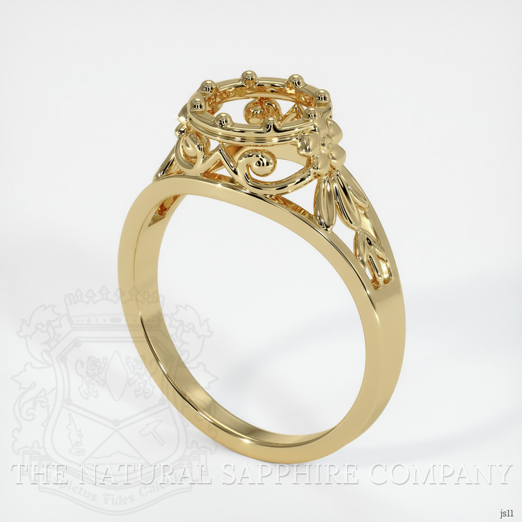 14K Yellow Gold Antique Style Ring Setting