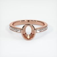 14K Rose Gold Accent Stones Ring Setting Image