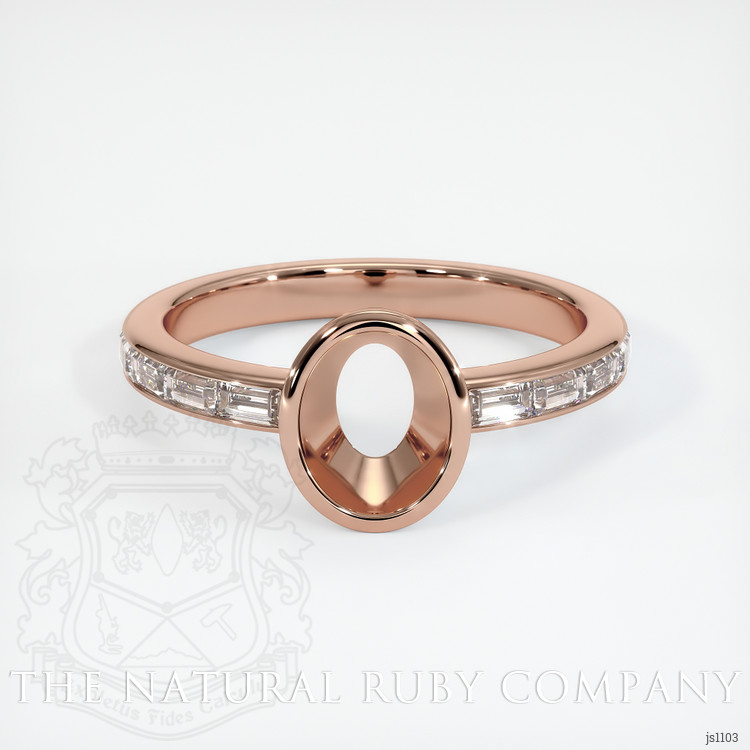 14K Rose Gold Accent Stones Ring Setting