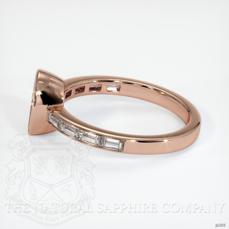 14K Rose Gold Accent Stones Ring Setting