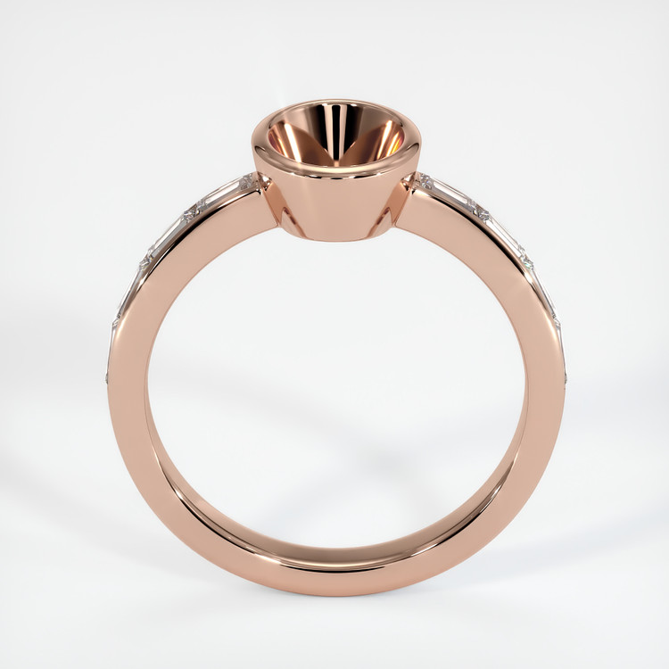 14K Rose Gold Accent Stones Ring Setting