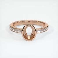 18K Rose Gold Accent Stones Ring Setting Image
