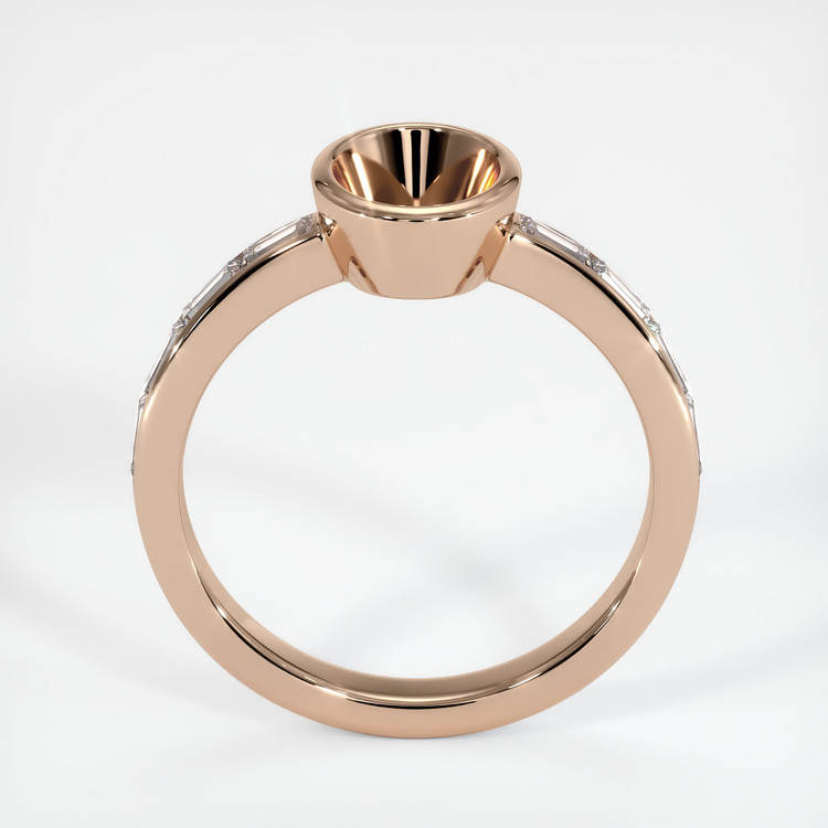 18K Rose Gold Accent Stones Ring Setting