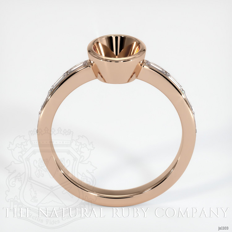 18K Rose Gold Accent Stones Ring Setting