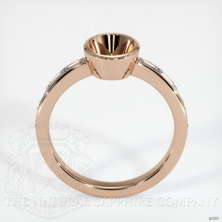 18K Rose Gold Accent Stones Ring Setting