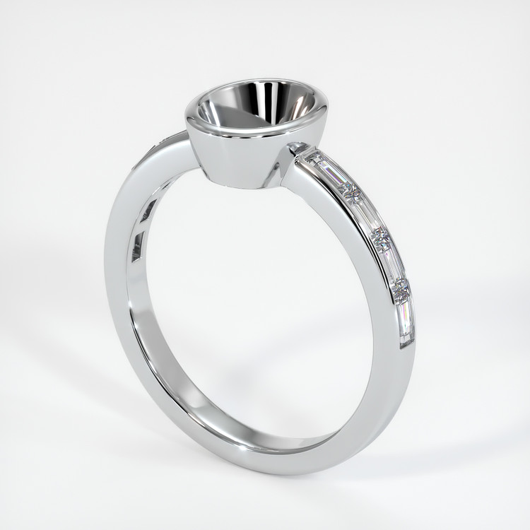 Silver Accent Stones Ring Setting