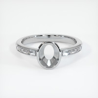10K White Gold Accent Stones Ring Setting Image