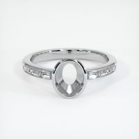 14K White Gold Accent Stones Ring Setting Image