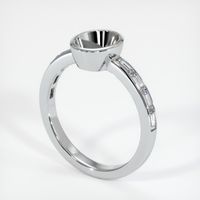 18K White Gold Accent Stones Ring Setting Video